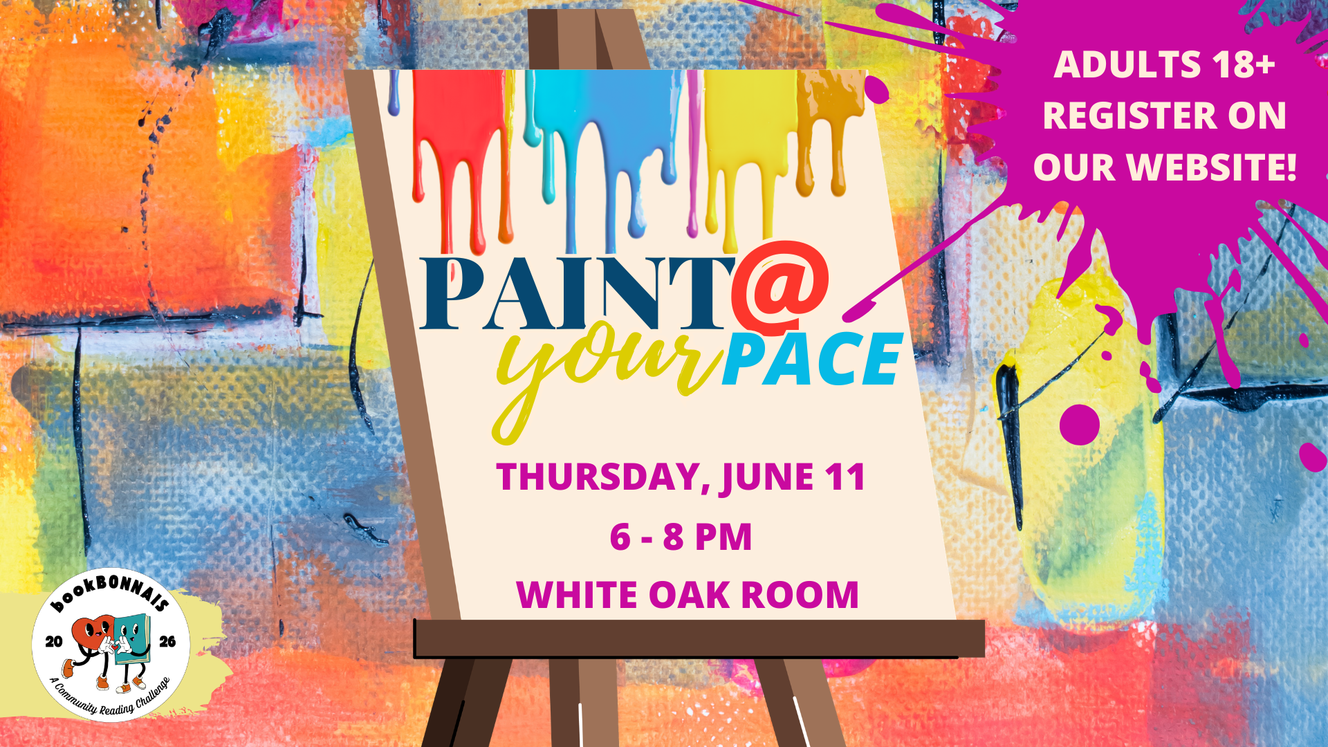 abstract painting background and an easel